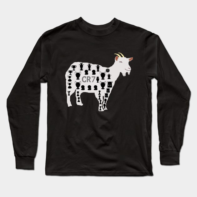 Cristiano Ronaldo "the GOAT" Long Sleeve T-Shirt by BackupAllStars